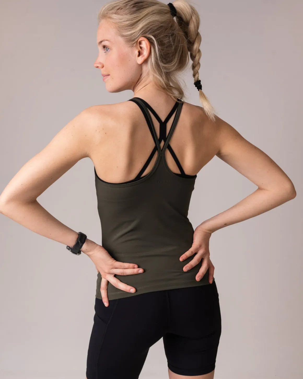 Primary Strap Tank Green Forest