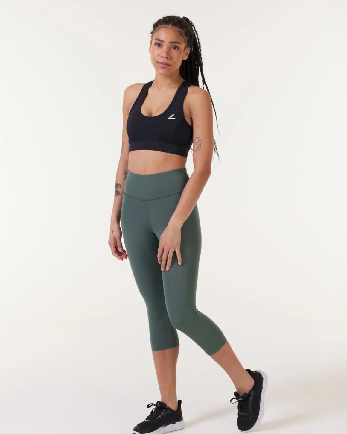 Primary Tights 3/4 Green Forest