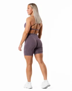 Prime Scrunch Shorts Dusty Purple