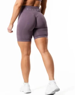 Prime Scrunch Shorts Dusty Purple
