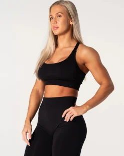 Prime Scrunch Top Black