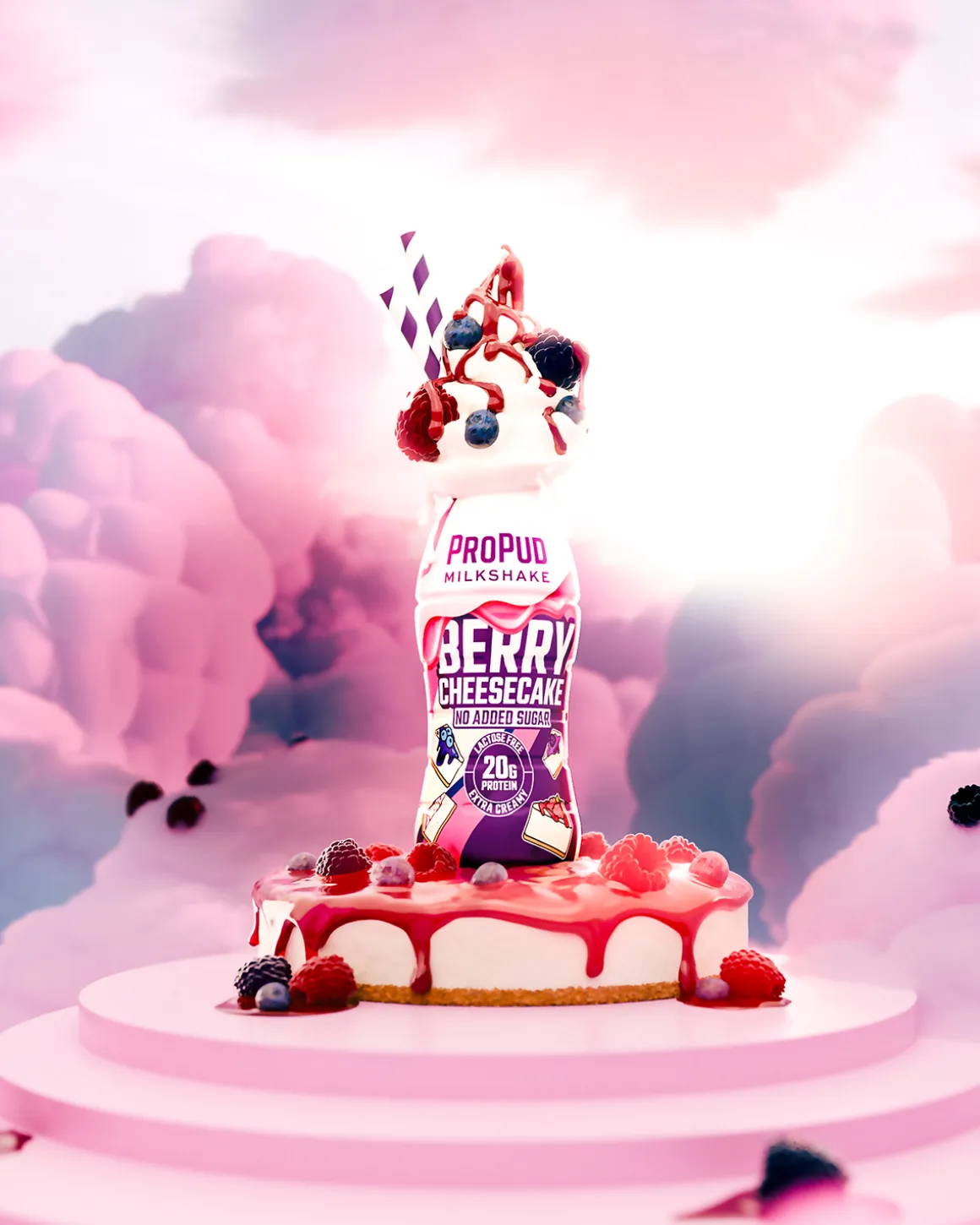 ProPud Milkshake Berry Cheesecake 330ml