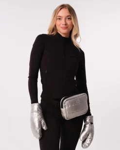 Puffer Bag + Gloves Silver