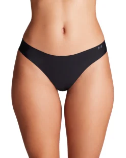 Pure Stretch No Show Thong Black 9-PACK