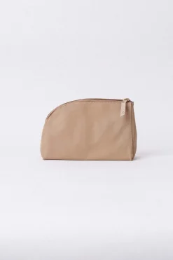 PU Tote Bag + Toiletery Bag Beige