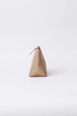 PU Tote Bag + Toiletery Bag Beige