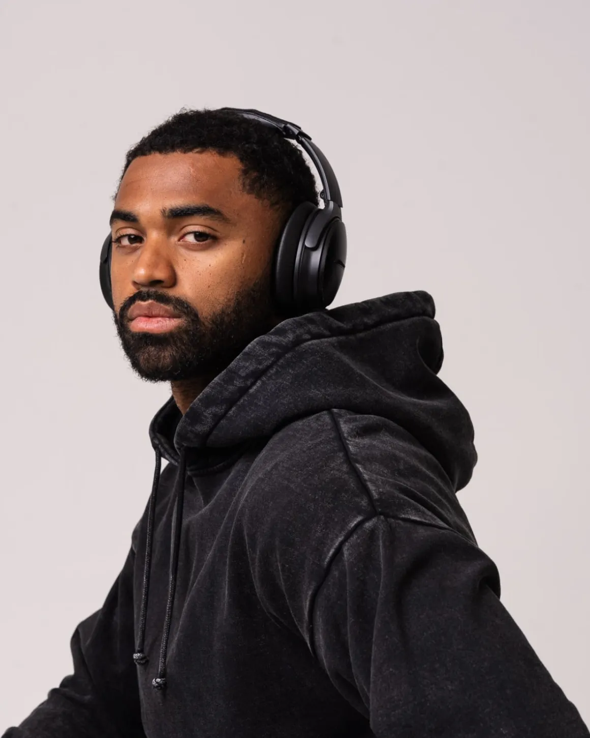 Relaxed Hoodie M Black Washed