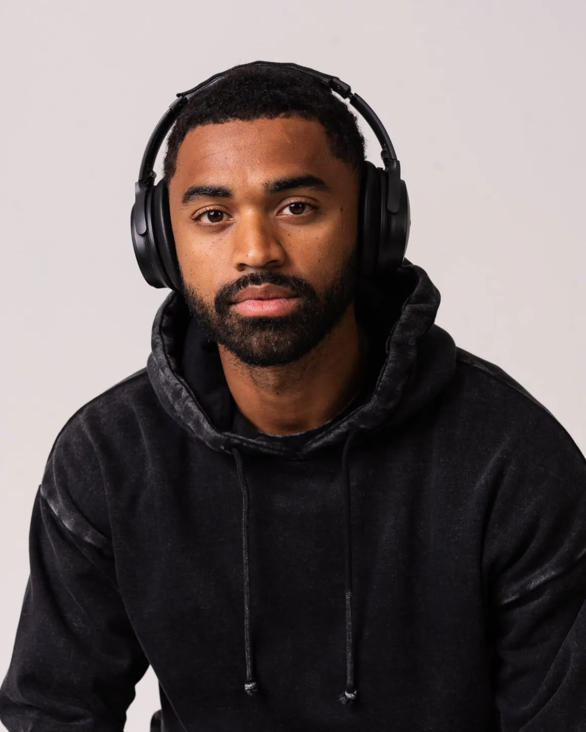 Relaxed Hoodie + Sweatpants Black Washed SET