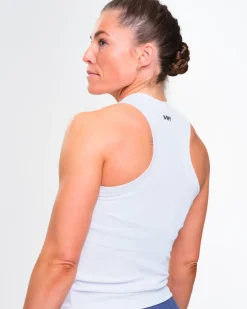 Ribbed Tank Top W White