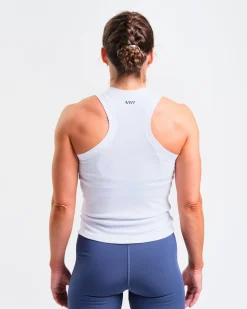 Ribbed Tank Top W White+Black 2-PACK