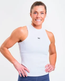Ribbed Tank Top W White+Black 2-PACK