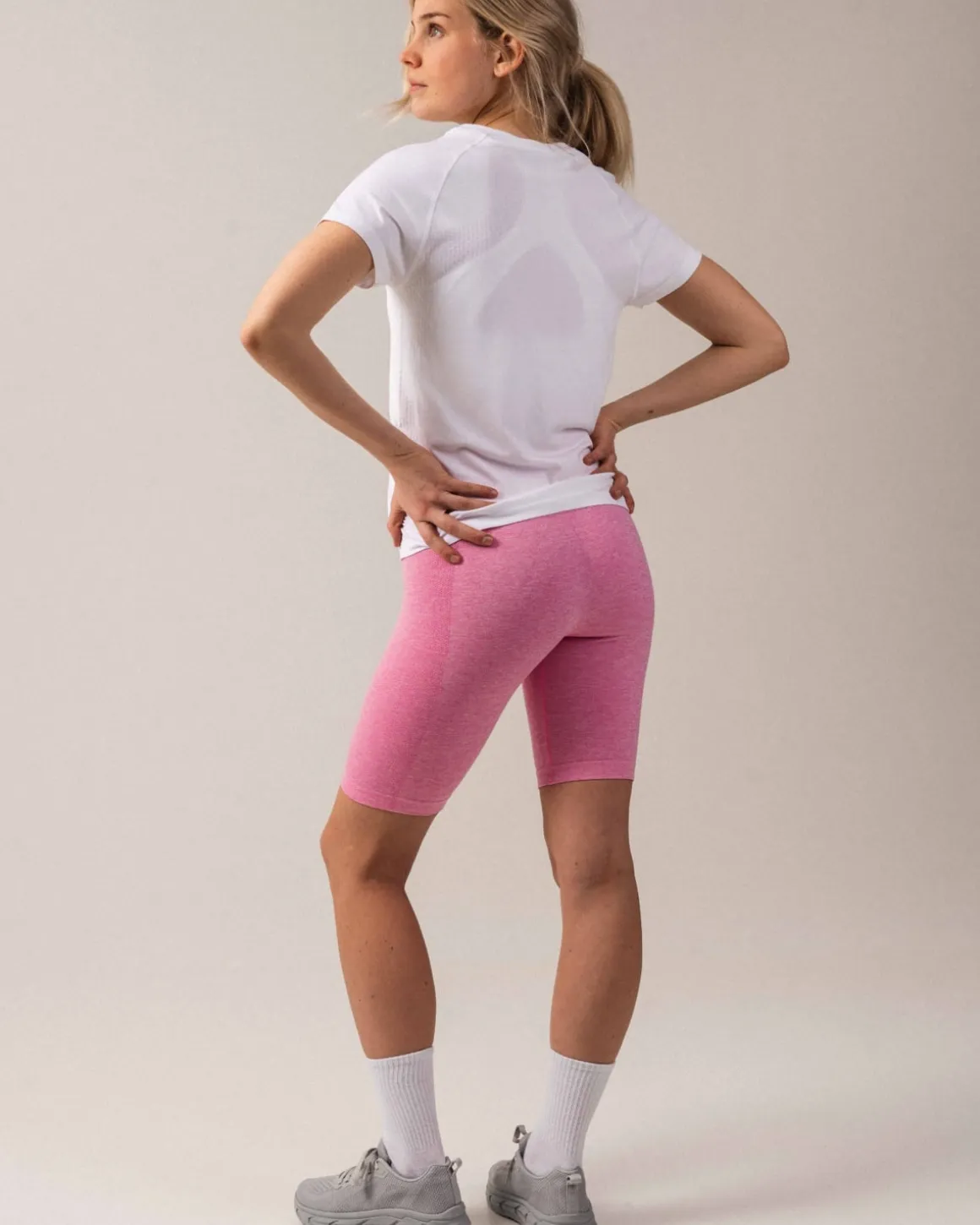 Routine Seamless Pocket Shorts Pink Fuchsia Marl