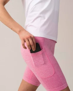Routine Seamless Pocket Shorts Pink Fuchsia Marl