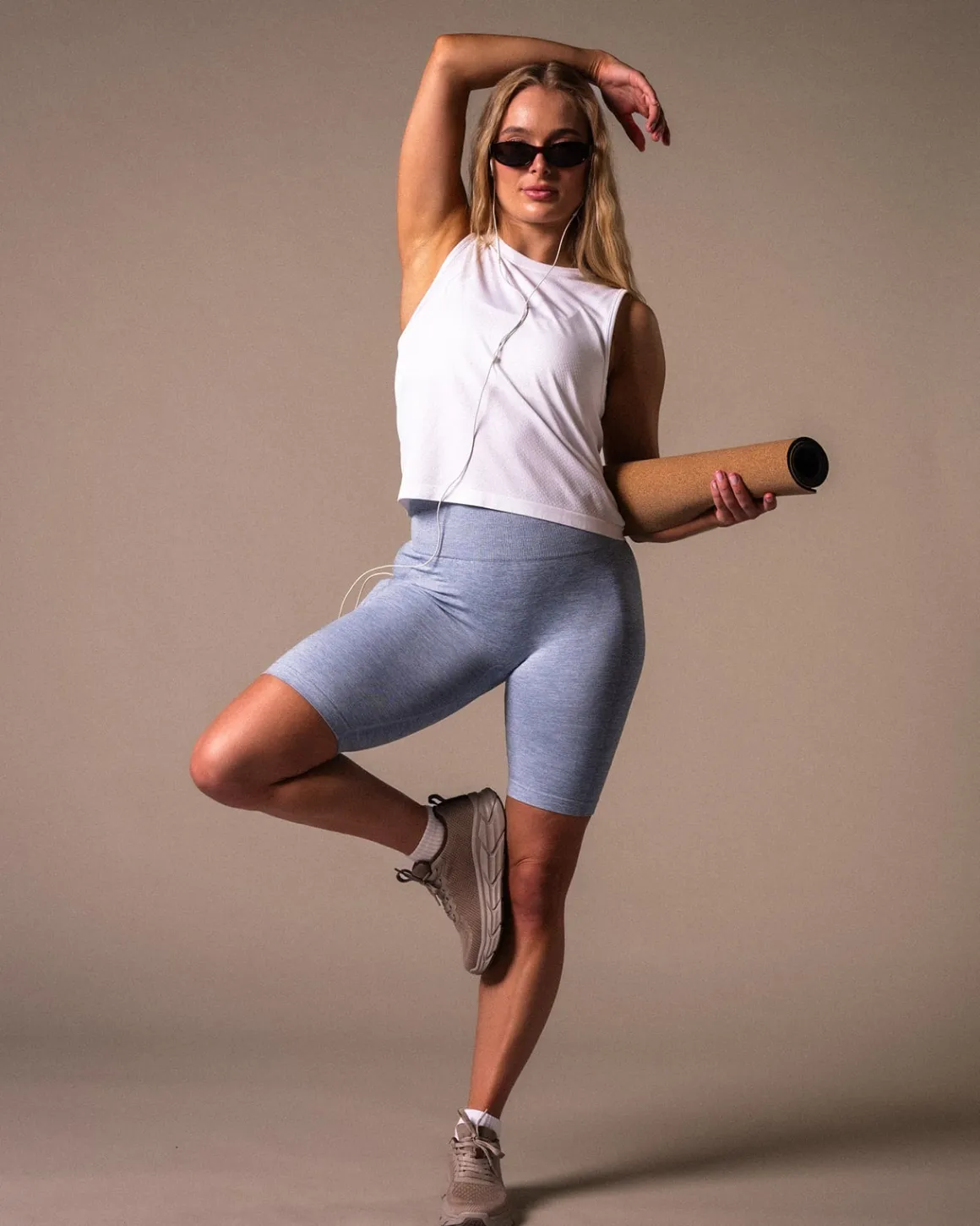 Routine Seamless Pocket Shorts Blue Winward Marl