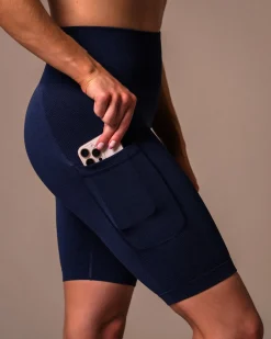 Routine Seamless Pocket Shorts Blue Navy