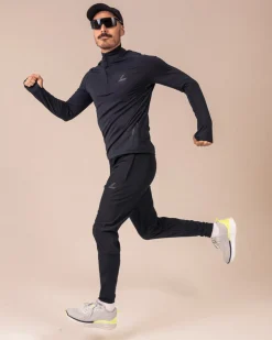 Run Half Zip M Black