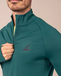 Run Half Zip M Green Rain