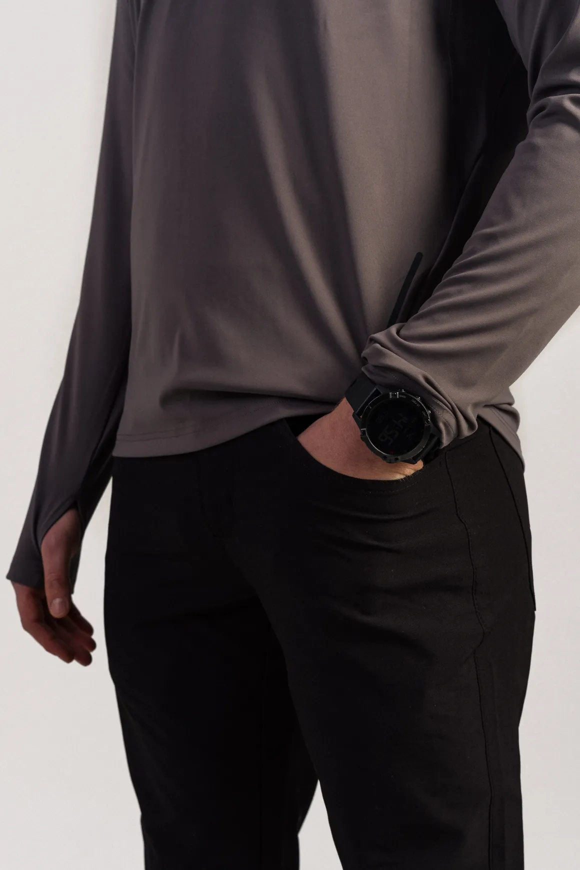 Run Half Zip M Grey Granite