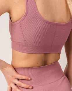 Seamless Yoga Bra + Tights Pink Rose SET