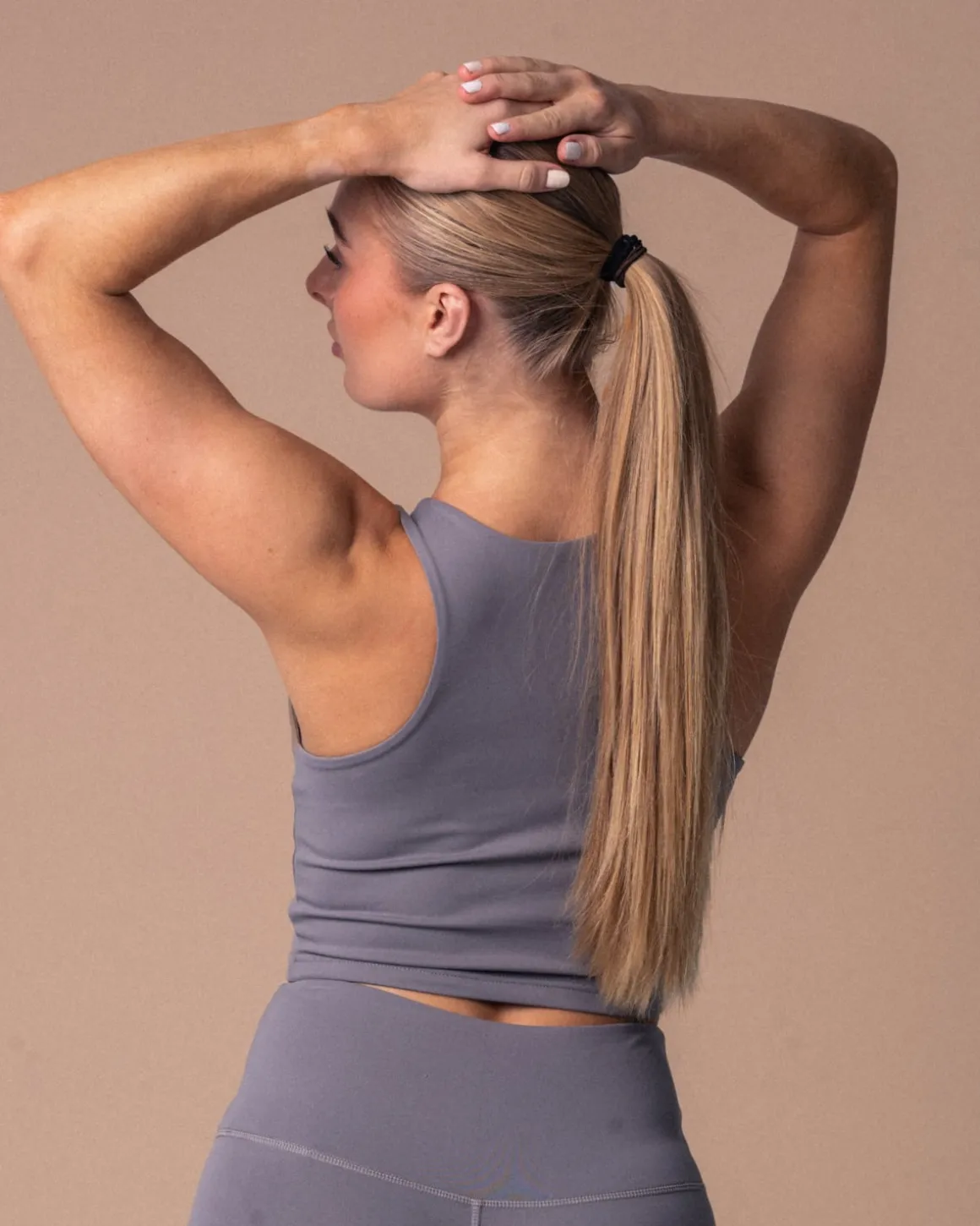 Second-Skin Crop Top Grey Sky