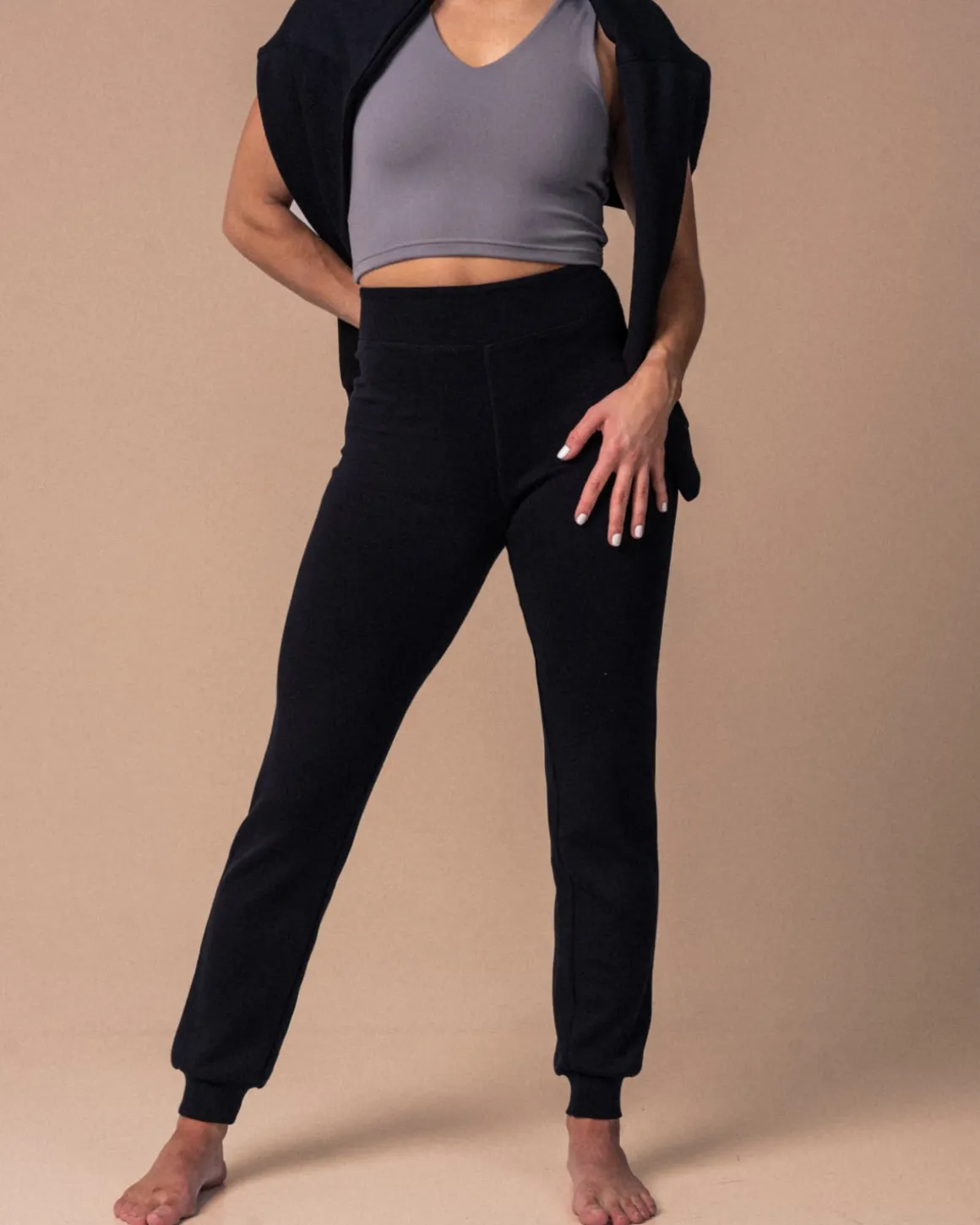 Second-Skin Crop Top Grey Sky