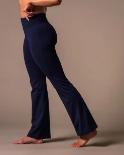 Second-Skin Flare Pants Blue Navy
