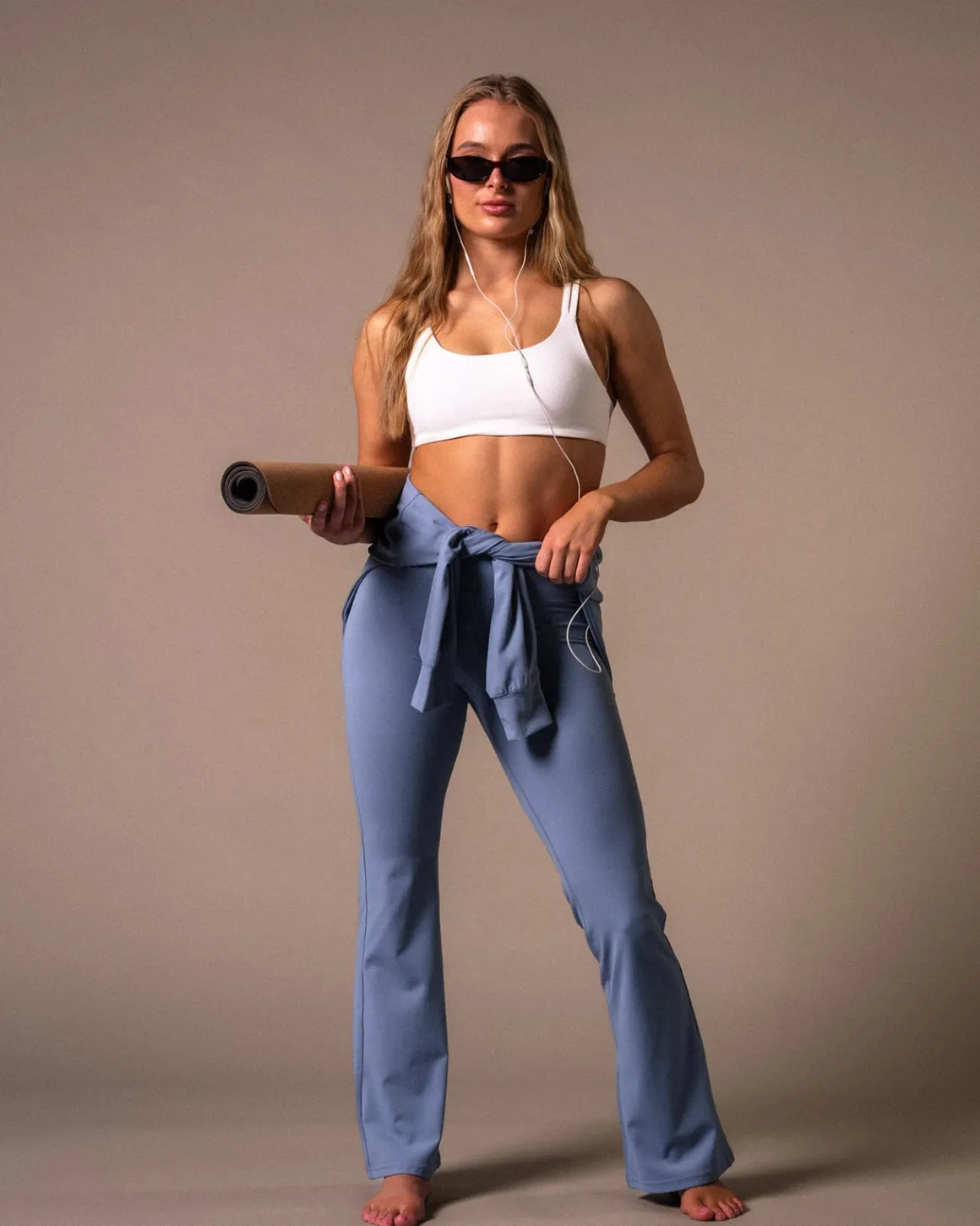 Second-Skin Flare Pants Blue Winward