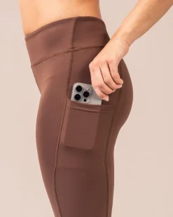 Second-Skin Pocket Tights Brown Pine