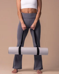 Second-Skin Slit Flare Pants Grey Sky