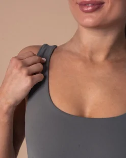 Second-Skin Tank Top Green Basil