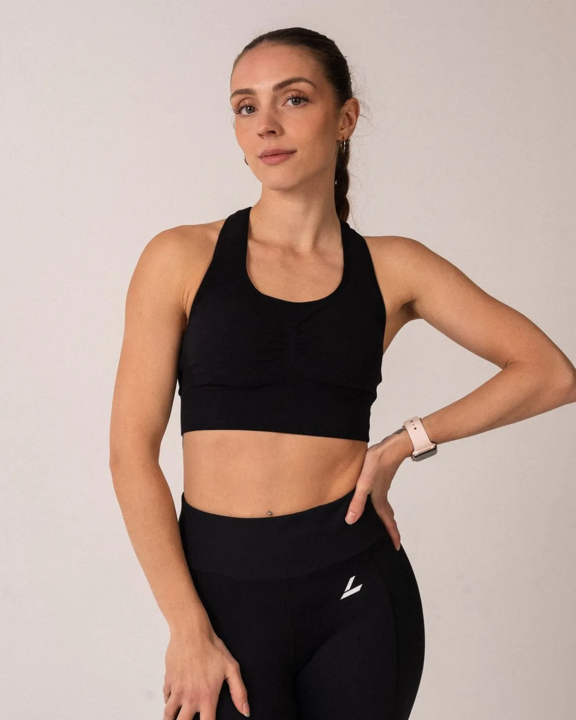Silhouette Seamless Bra + Tights Black SET