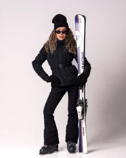 Ski Jacket + Salopette Pants Black SET