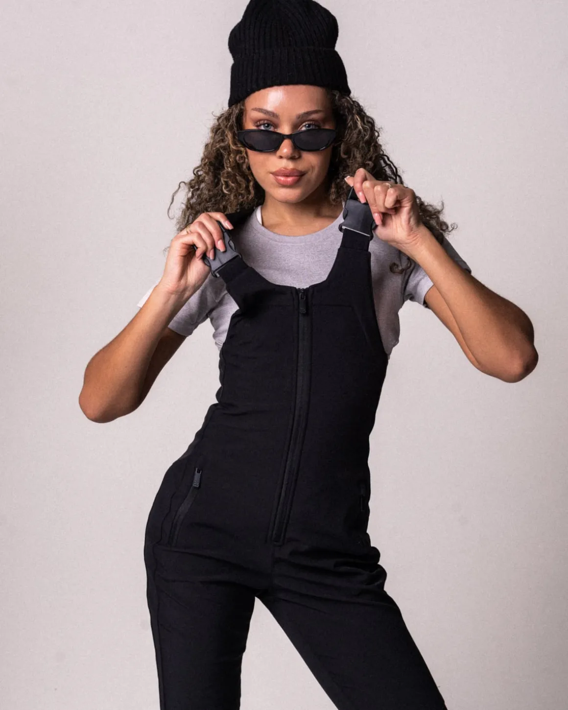 Ski Jacket + Salopette Pants Black SET