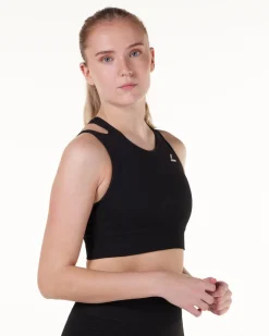 Solar Cut Out Seamless Bra Black