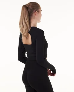 Solar Seamless Cropped LS Black