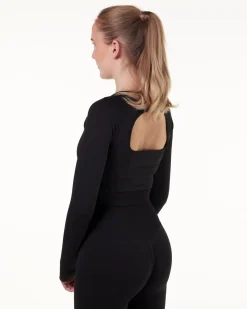 Solar Seamless Cropped LS Black
