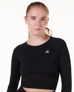 Solar Seamless Cropped LS Black