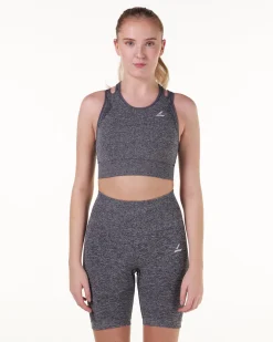 Solar Seamless Cropped LS Black + Green 2-PACK