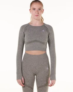 Solar Seamless Cropped LS Black + Green 2-PACK