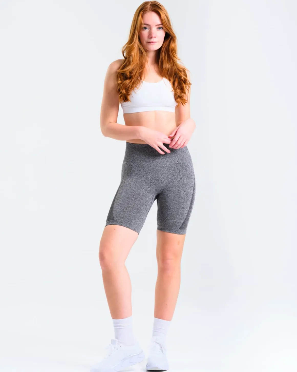 Solar Seamless Shorts Dark Grey Marl