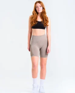 Solar Seamless Shorts Mole Brown Marl