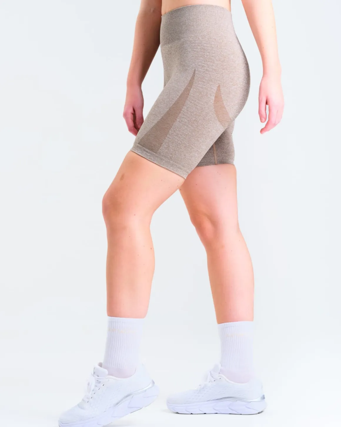 Solar Seamless Shorts Mole Brown Marl