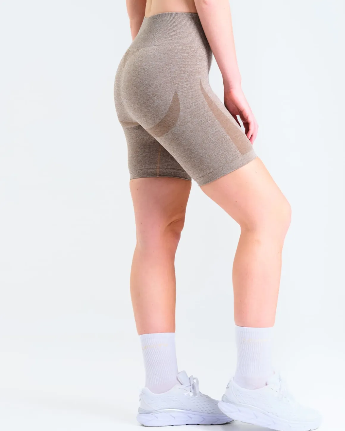Solar Seamless Shorts Mole Brown Marl