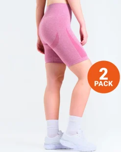 Solar Seamless Shorts Pink Violet Marl 2-PACK