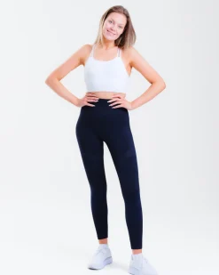 Solar Seamless Tights Blue Navy Marl