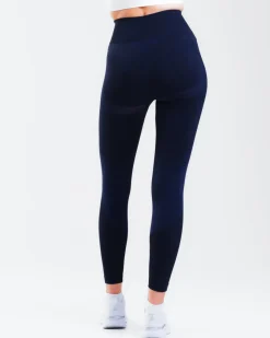 Solar Seamless Tights Blue Navy Marl