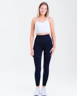 Solar Seamless Tights Blue Navy Marl
