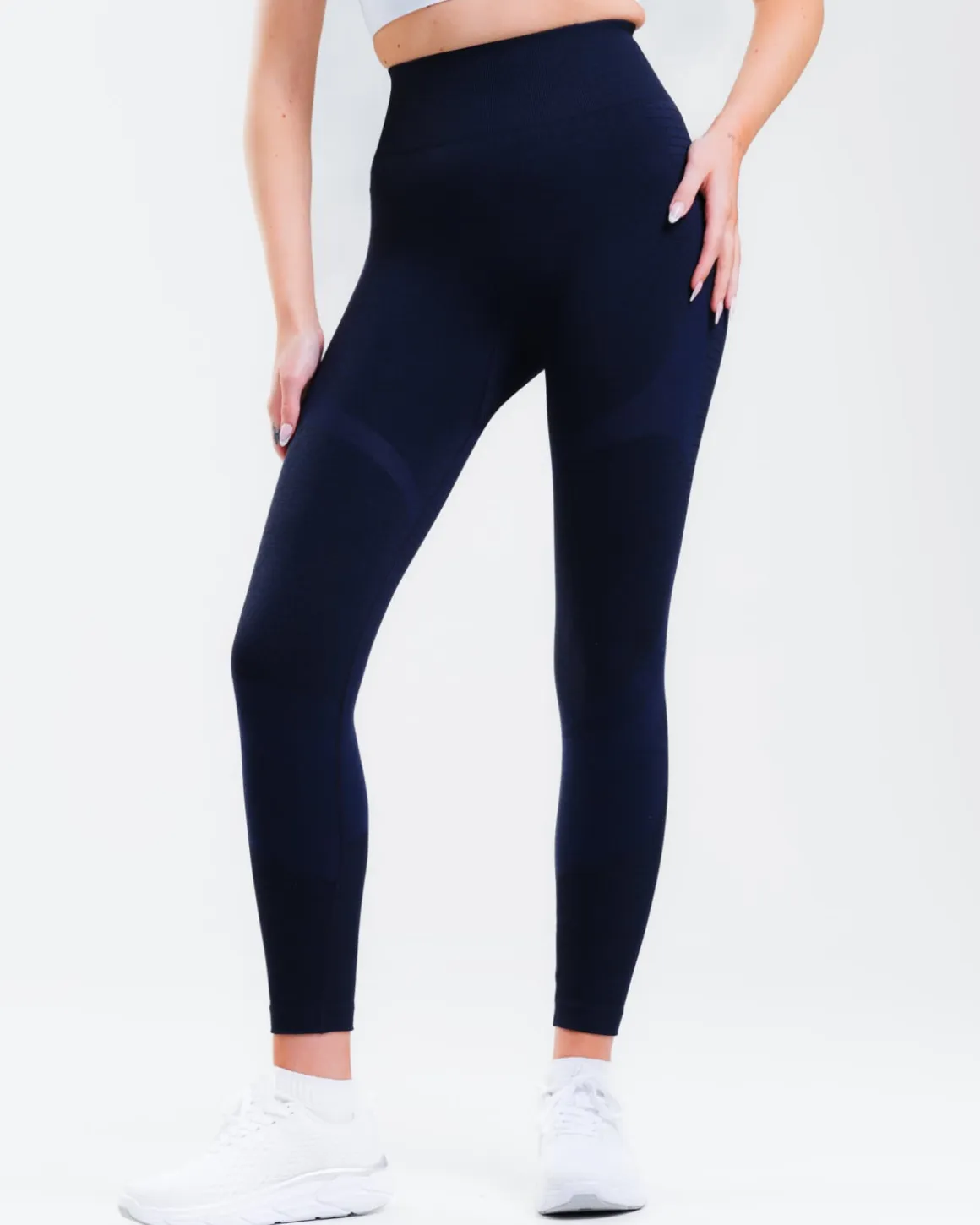 Solar Seamless Tights Blue Navy Marl