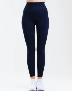 Solar Seamless Tights Blue Navy Marl
