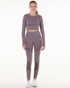 Solar Seamless Tights Red Dusty Marl